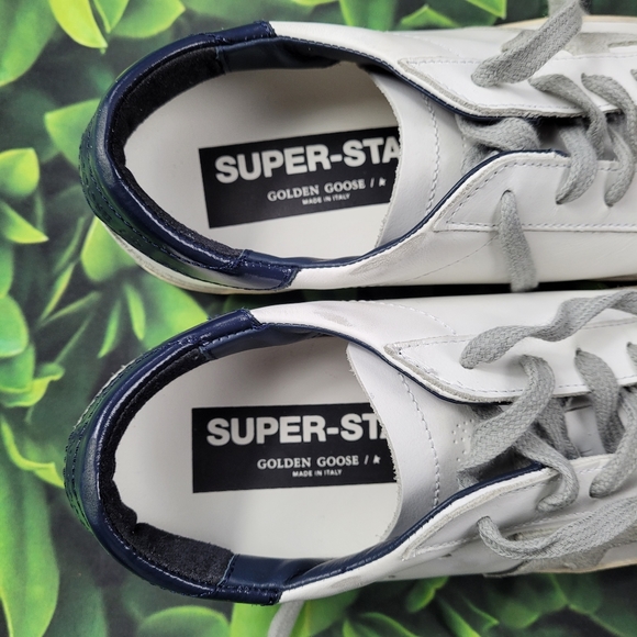 NIB Golden Goose Super-Star White Distressed Leather Low Top Sneakers size 38 - Picture 5 of 16